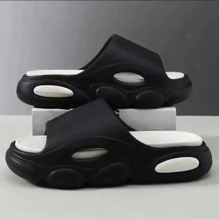 Showcasing men's branded comfortable slippers - Click to see more footwear varieties" "Comfortable branded slippers - Explore different styles of footwear"  "Black comfortable branded slipper - Click to see more footwear options"