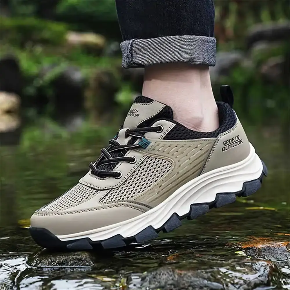 36-46 Anti-slip Mens Green Color Shoes, casual boty summer sneakers sports top quality street choes sapateni sho tenis, shown in a light olive green color.